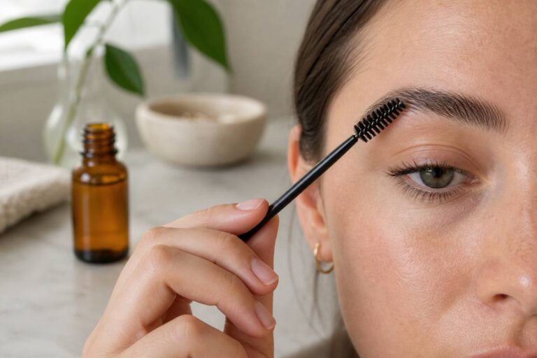 Huile de ricin sourcils : routine, repousse et précautions