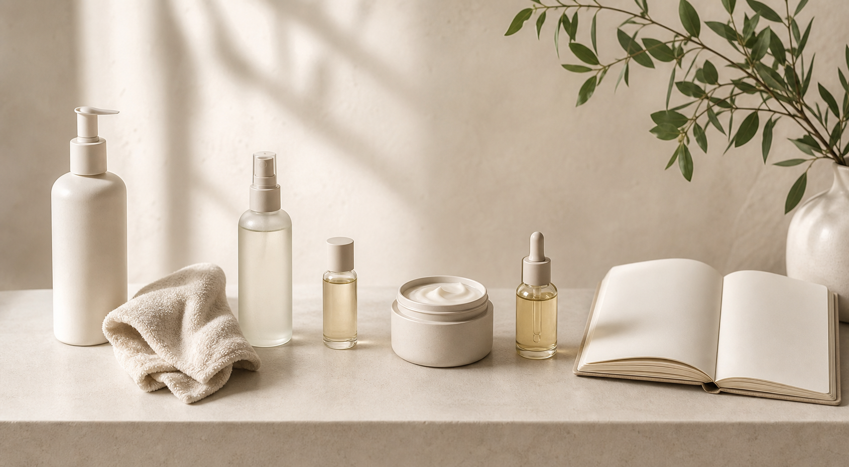 Routine peau sèche sur sept jours avec gestes simples et observation progressive
