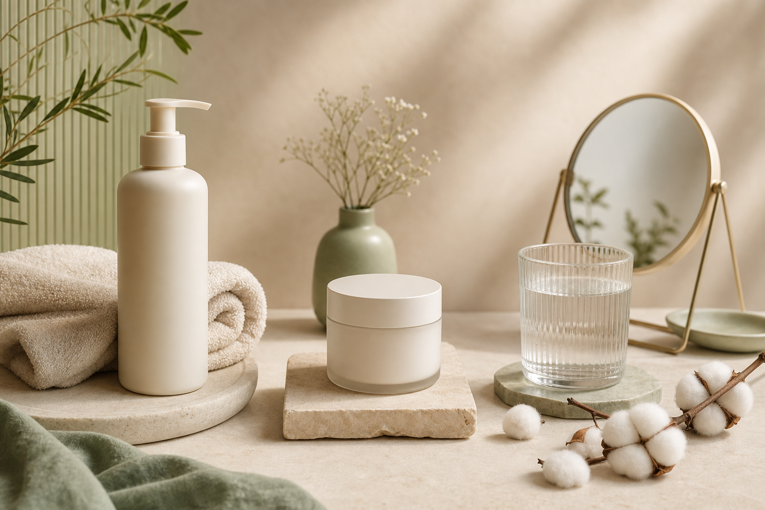 Objets de routine douce pour observer les signaux d’une peau sèche sans multiplier les produits